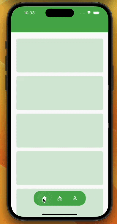 Simple Floating Bottom Nav Bar demo